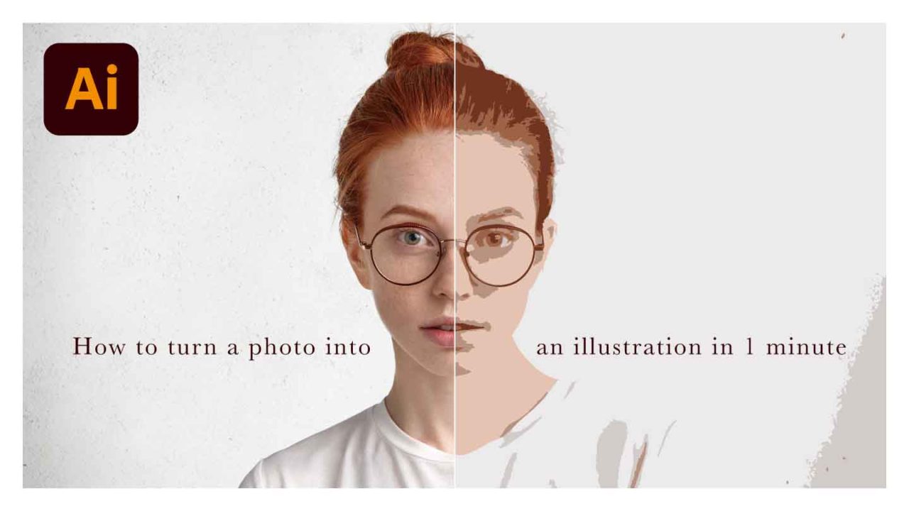 Illustrator 1分で写真をイラストに加工する方法 Dtip